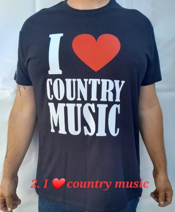 Tee-Shirt  --"I ❤️ country music"--