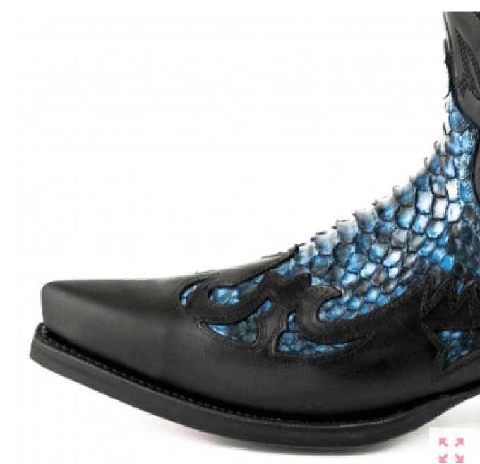 Bottes Crazy old negro bar piton azul