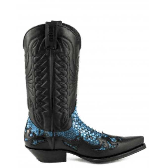 Bottes Crazy old negro bar piton azul