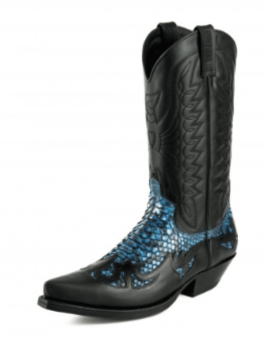 Bottes Crazy old negro bar piton azul