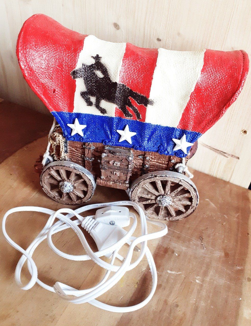 Lampe chariot western american