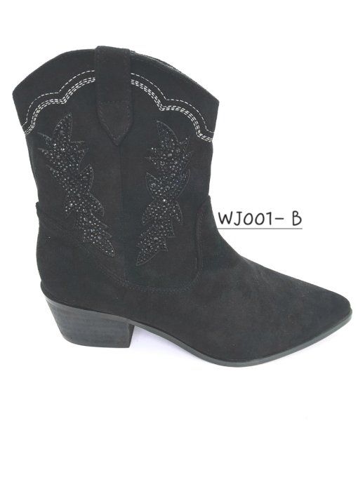 Bottine black strass