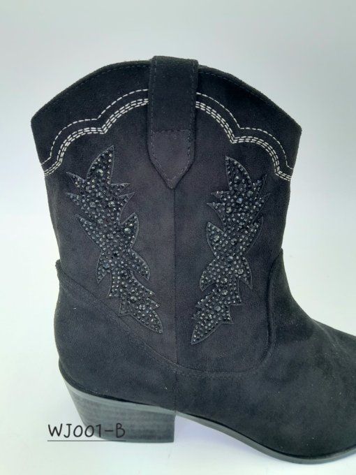 Bottine black strass