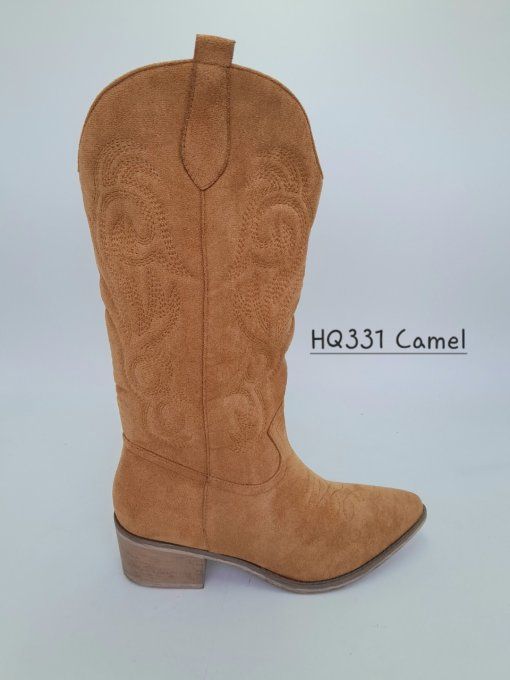 Botte camel classique façon daim