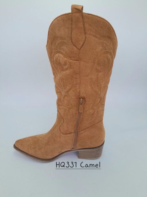 Botte camel classique façon daim