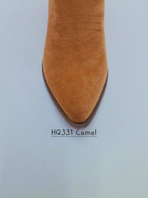 Botte camel classique façon daim