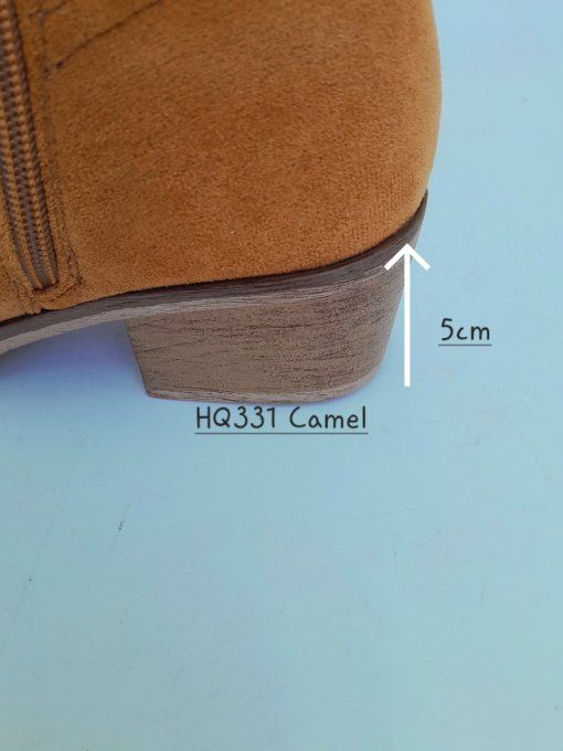 Botte camel classique façon daim