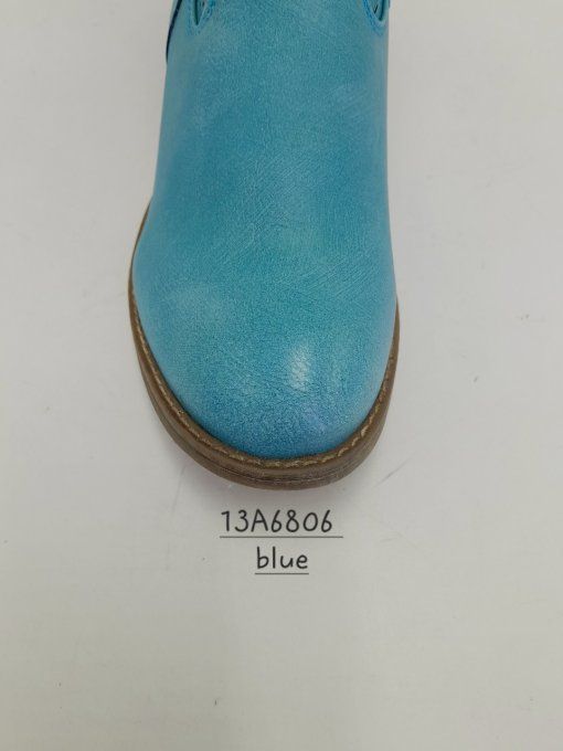 Botte haute bleu ajourés