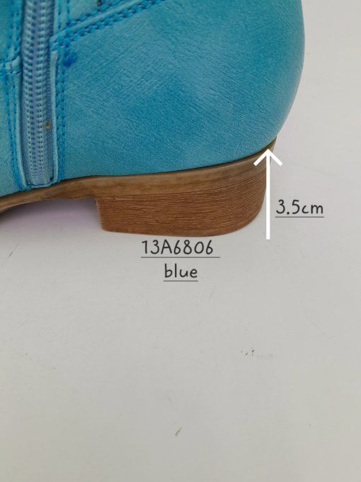 Botte haute bleu ajourés