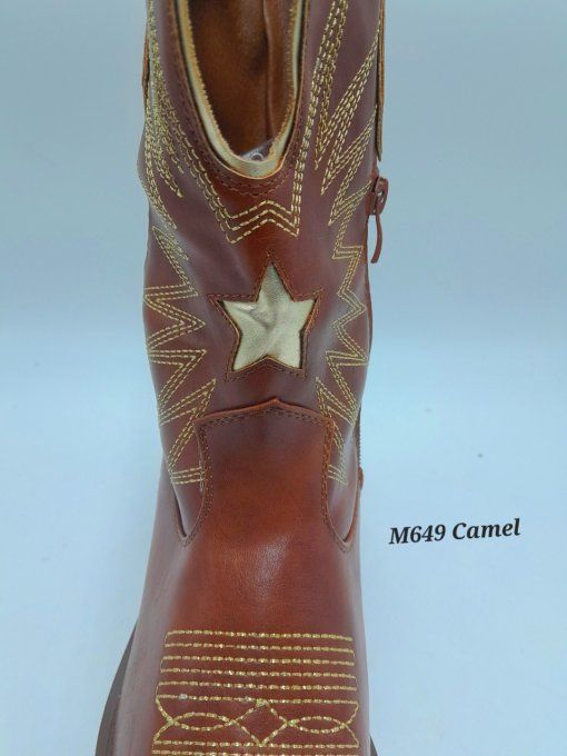 Bottine camel étoile dorée