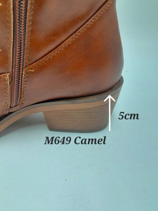 Bottine camel étoile dorée