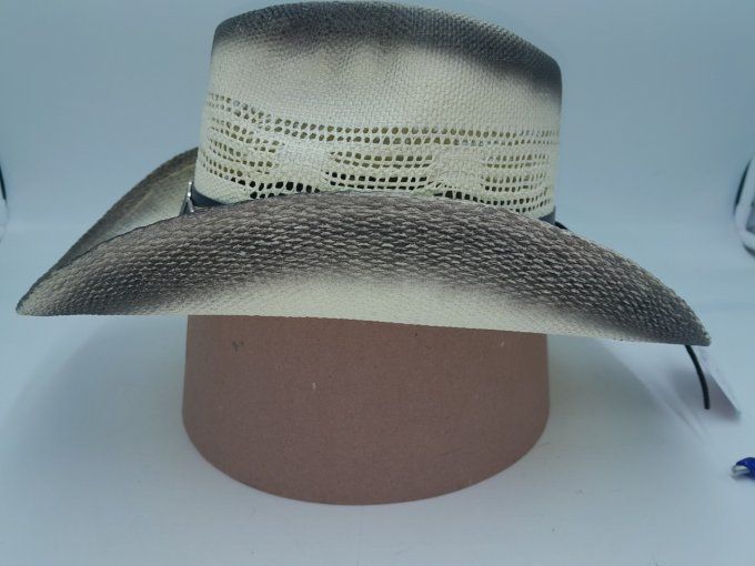 Chapeau blanc cassé & noir