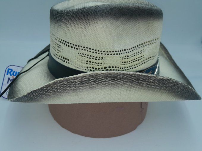 Chapeau blanc cassé & noir