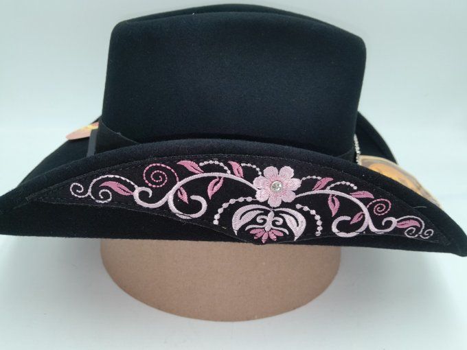 Chapeau guitare rose