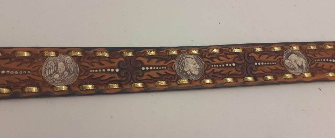 Ceinture marron "pièce"