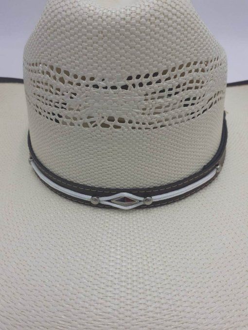 Chapeau catalan beige liseré marron