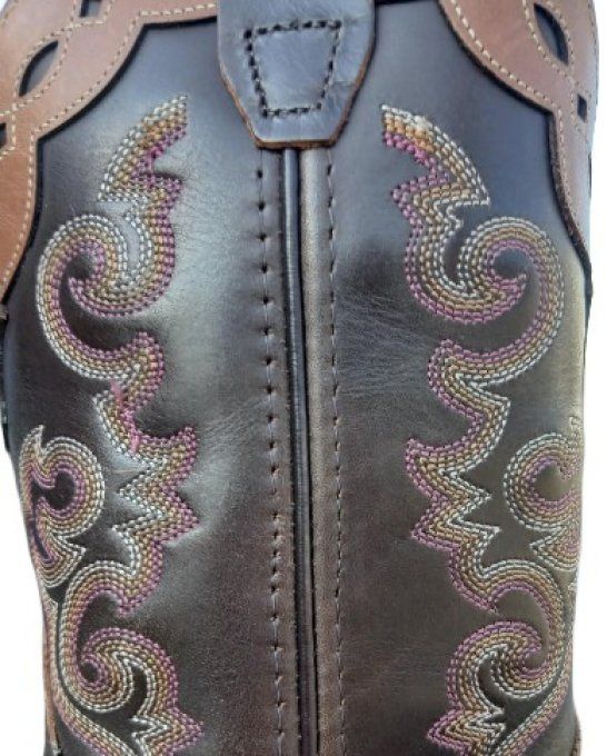Botte marron motifs
