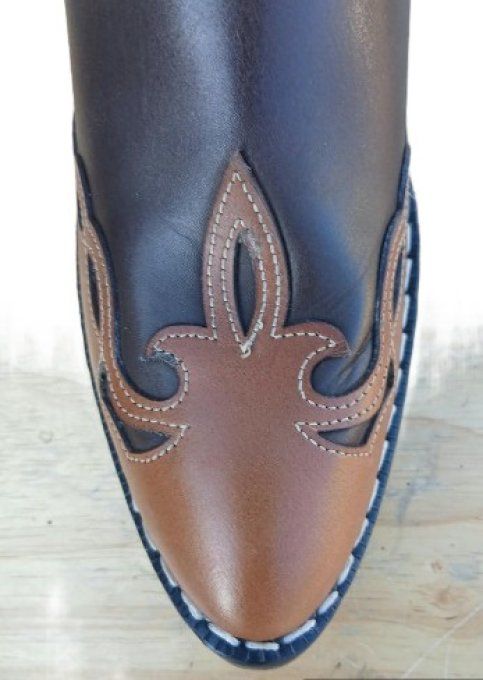 Botte marron motifs