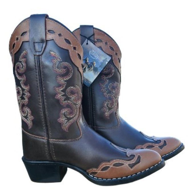 Botte marron motifs
