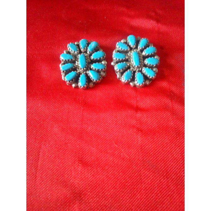 Boucle d'oreilles bleu