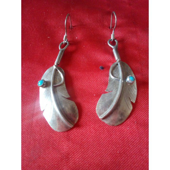 Boucle d'oreilles Plumes