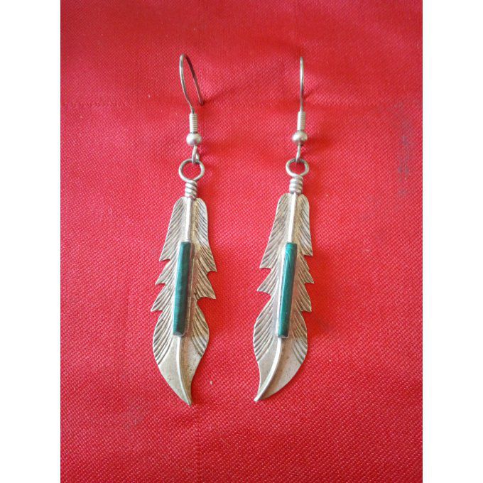 Boucle d'oreilles plumes GM