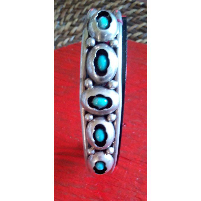 Bracelet en Argent pierres bleu