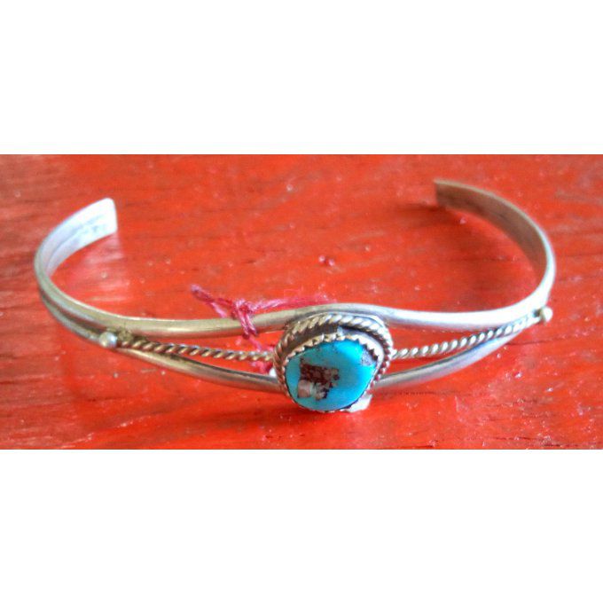 Bracelet Pierre bleu en turquoise