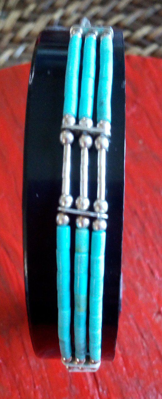 Bracelet perles bleu turquoise