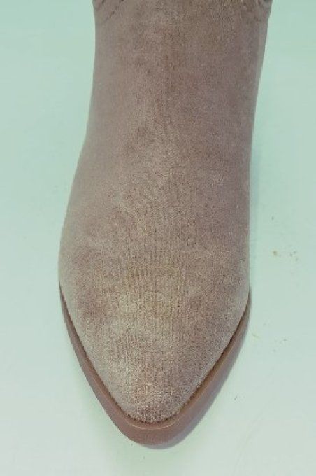 Botte taupe à strass