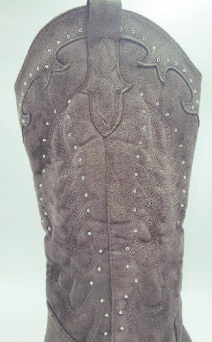 Botte marron à strass