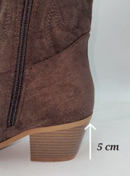 Botte marron à strass