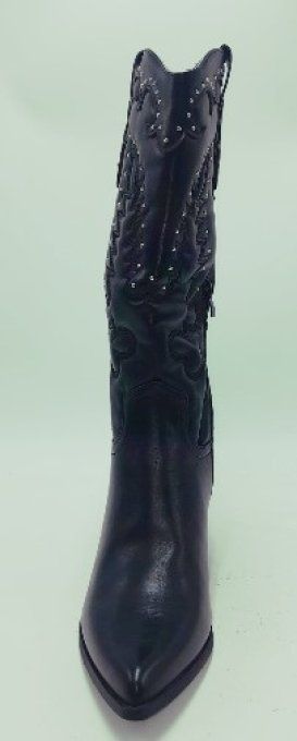Botte noir à strass
