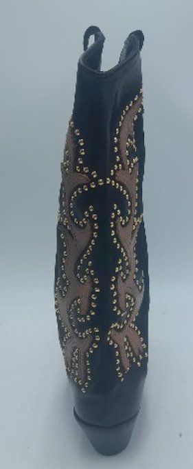 Botte Flemme marron cloutés