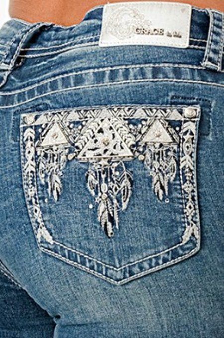 " Jeans Triangle - Plume "