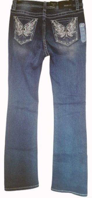 " Jeans Ailes marron "