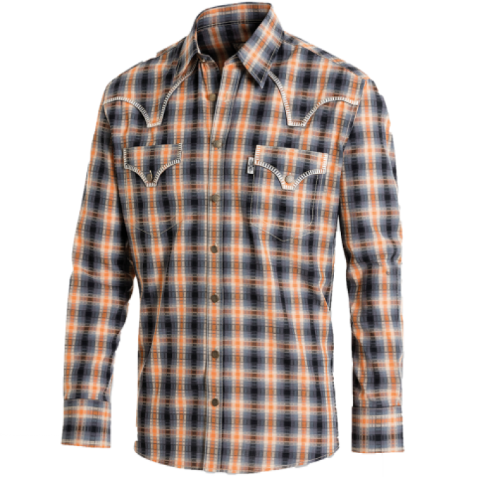 Chemise western à carreaux Calgary - Boutons pressions - Marque Stars &  Stripes