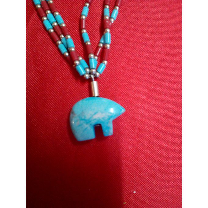 Collier Ours Bleu