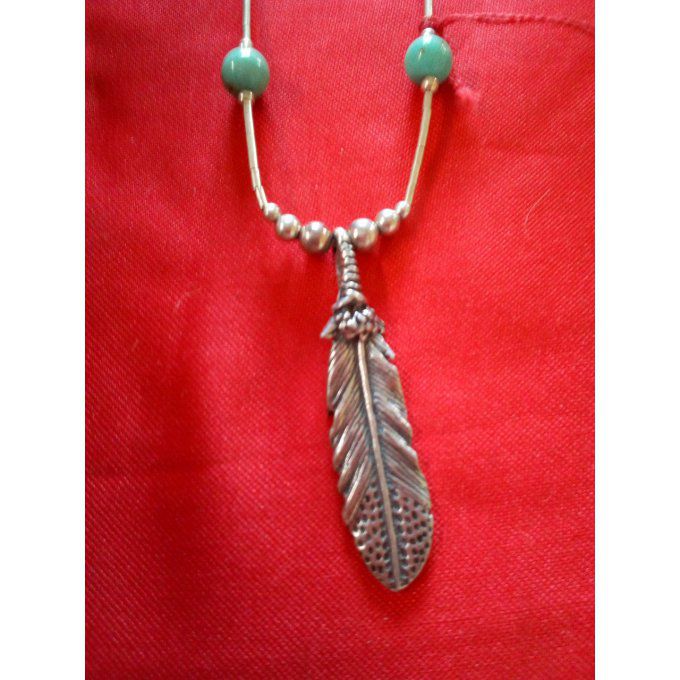 Collier Plume en argent