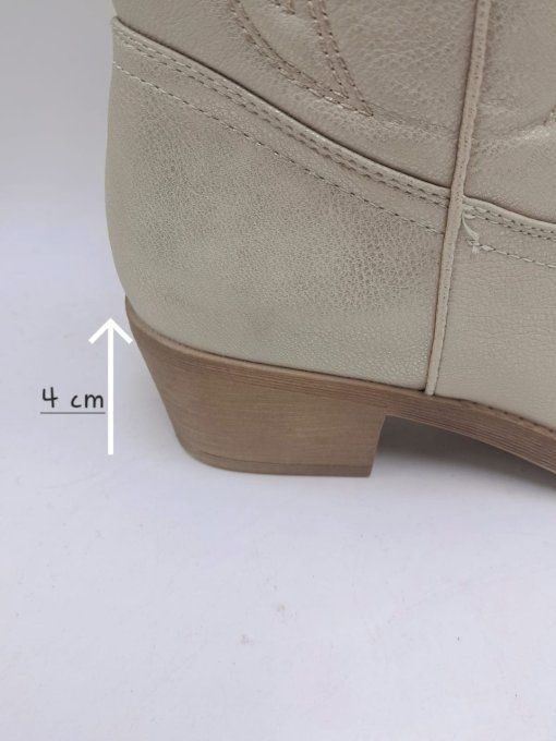 Botte beige brillante or