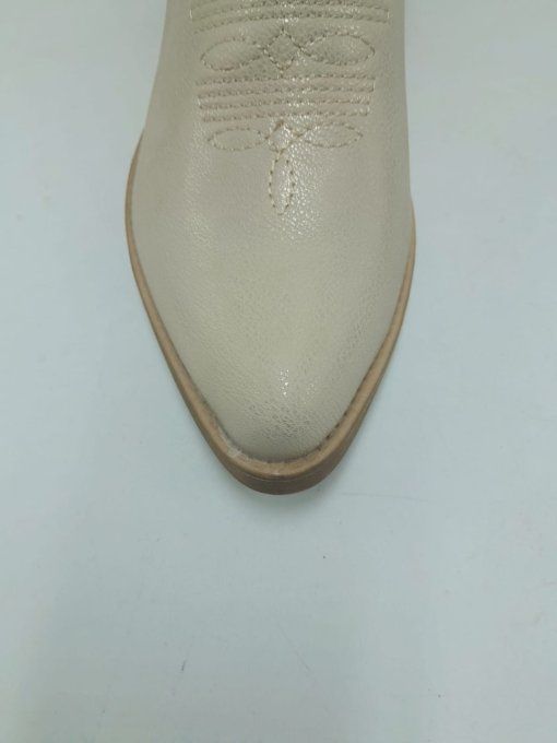 Botte beige brillante or
