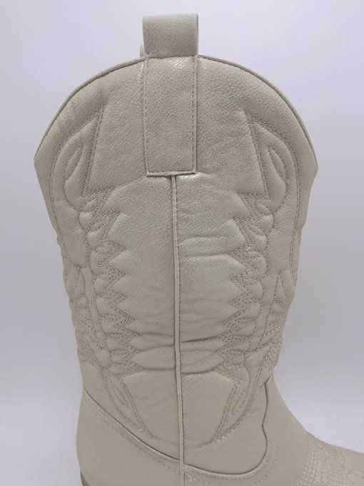 Botte beige brillante or