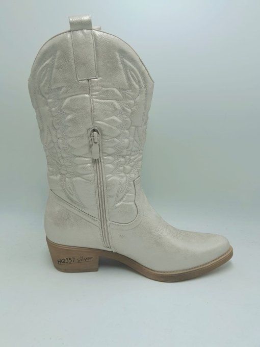 Botte gris argenté