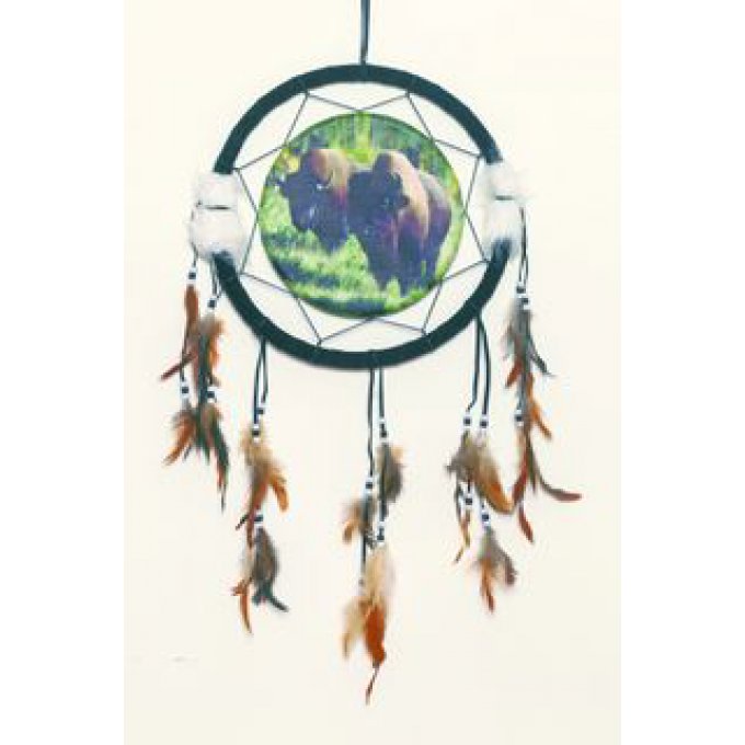 Capteur de rêves bison GM 32cms