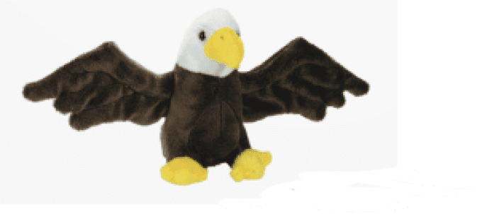 Peluche aigle ailes ouvertes