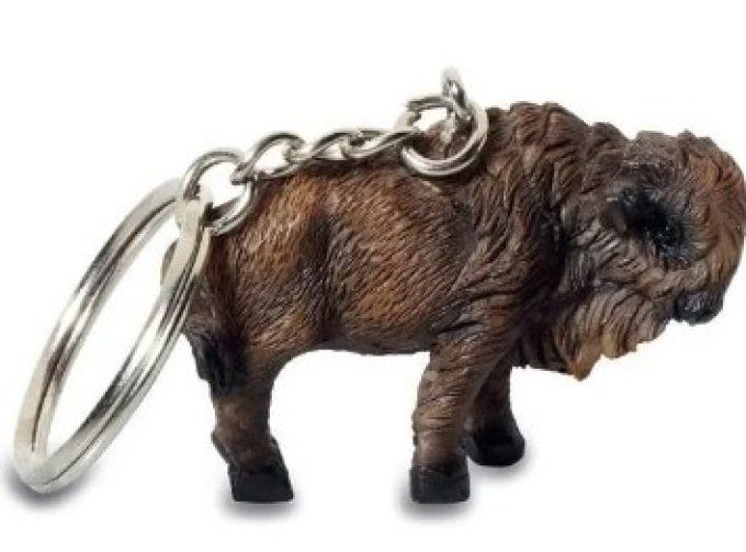 Porte clé bison debout