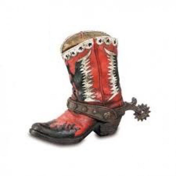 Pot a crayon botte (rouge)
