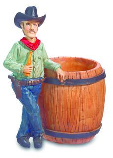 Pot à crayon cowboy