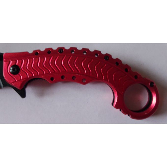 Couteau karambit rouge