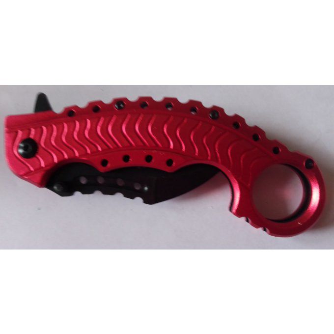 Couteau karambit rouge